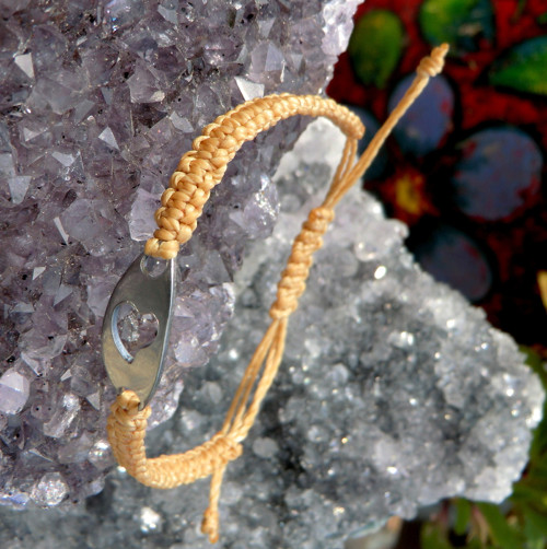 Macramé * chirurgická ocel * Srdíčko pro Lásku — foto 3
