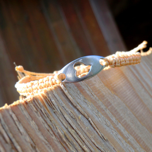 Macramé * chirurgická ocel * Srdíčko pro Lásku — foto 6