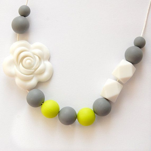 Silikonové korálky OCTAGON 20mm (1ks) - light grey — foto 2