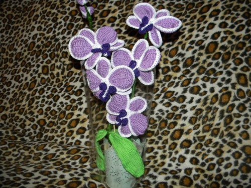 Háčkovaná orchidej fialová — foto 2