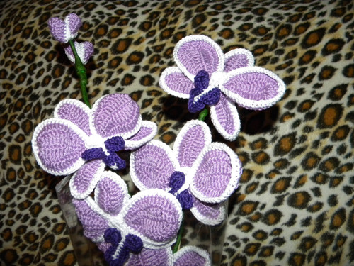 Háčkovaná orchidej fialová — foto 3