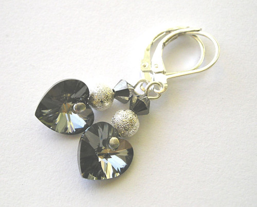 Swarovski náušnice Silver Night AB — foto 3