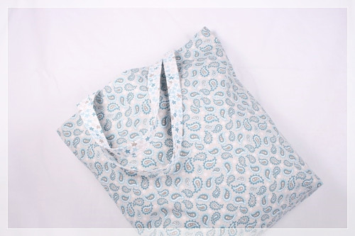 Nákupka šedomodrá Paisley — foto 3