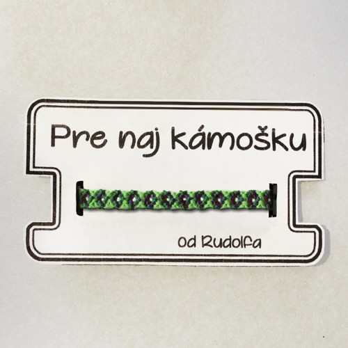Gučky - pletený náramok (green) — foto 2