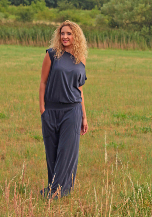 Dlouhé šaty modré — foto 3