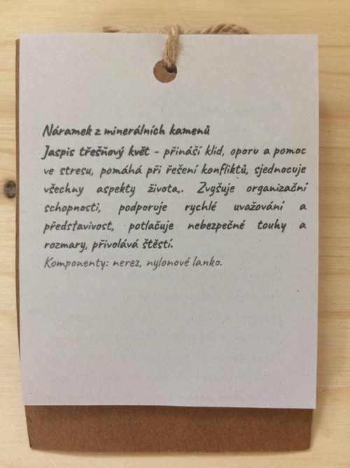 Náramek jaspis třešňový — foto 2