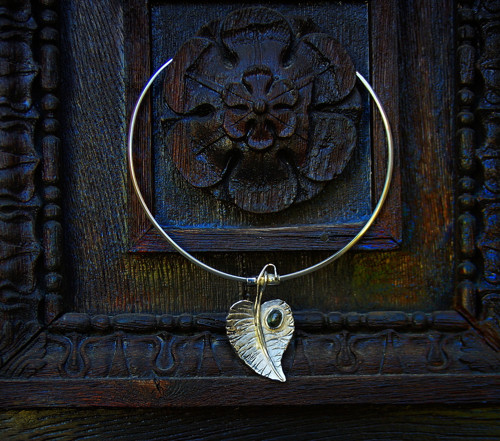 Nerezový náhrdelník ..." Silver leaf " — foto 3