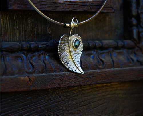 Nerezový náhrdelník ..." Silver leaf " — foto 6