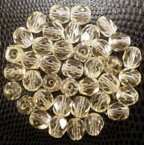 60ks České broušené ohňovky 6mm Jonquil — foto 2