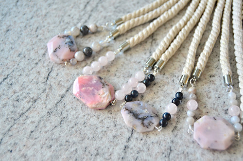Náhrdelník Silver Pink Opal Tigre Eye — foto 4