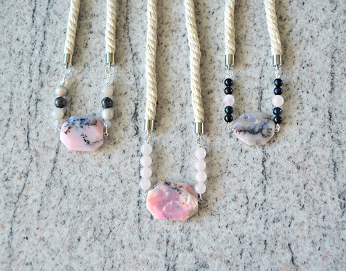 Náhrdelník Silver Pink Opal Tigre Eye — foto 5