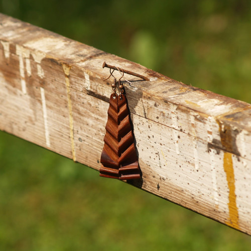 Dřevěné naušnice CXIII. — foto 3