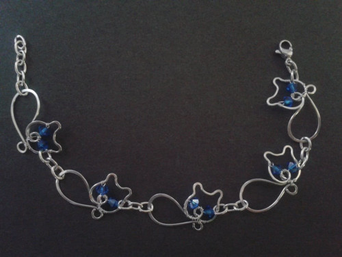 Kočička - souprava - Swarovski - chirurgická ocel — foto 2