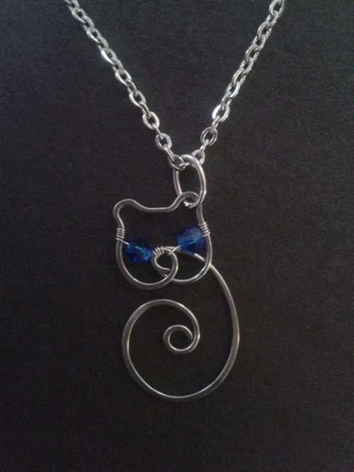Kočička - souprava - Swarovski - chirurgická ocel — foto 3