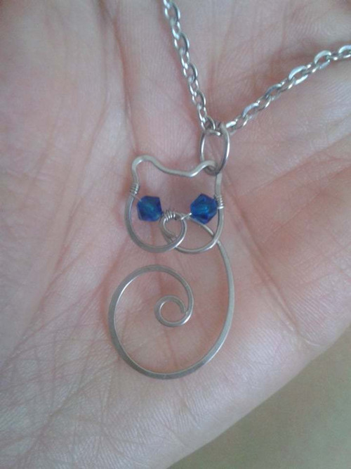 Kočička - souprava - Swarovski - chirurgická ocel — foto 4
