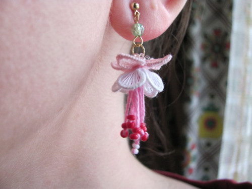 Fuchsiové náušničky (2 varianty) — foto 2