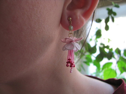 Fuchsiové náušničky (2 varianty) — foto 3