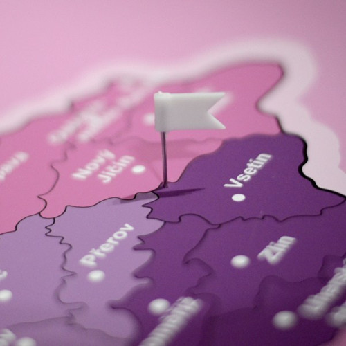 Cestovatelská mapa ČR pro děti - růžová - A2 — foto 2