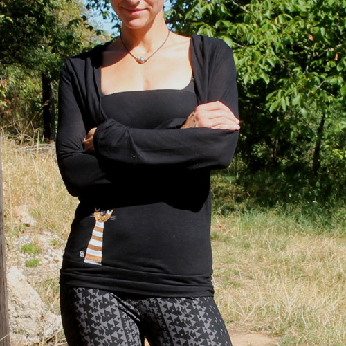 Elegantní triko, originál malované, SLEVA — foto 2