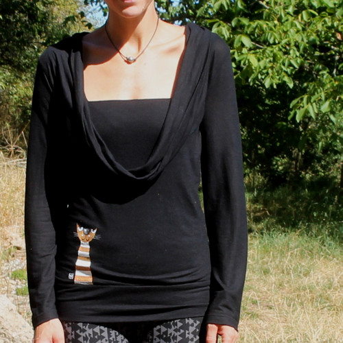 Elegantní triko, originál malované, SLEVA — foto 3