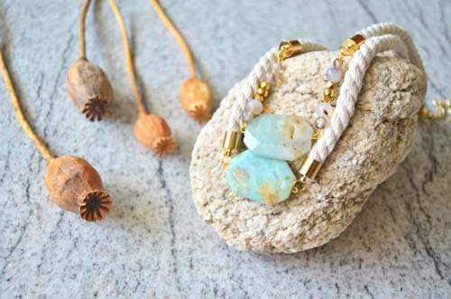 Náhrdelník GOLD ROPE AMAZONITE — foto 4