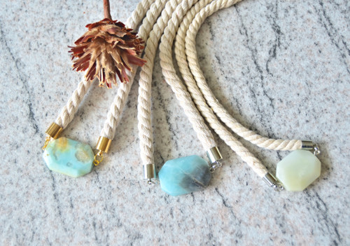 Náhrdelník GOLD ROPE AMAZONITE — foto 5