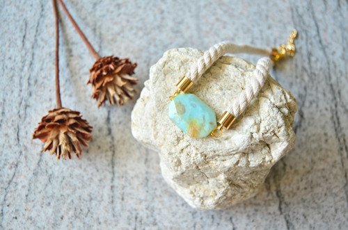 Náhrdelník GOLD ROPE AMAZONITE — foto 2