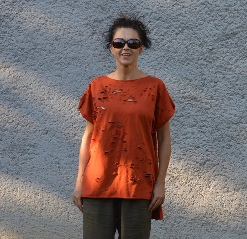 Bavlnený oversized top. — foto 2