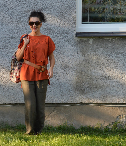 Bavlnený oversized top. — foto 3