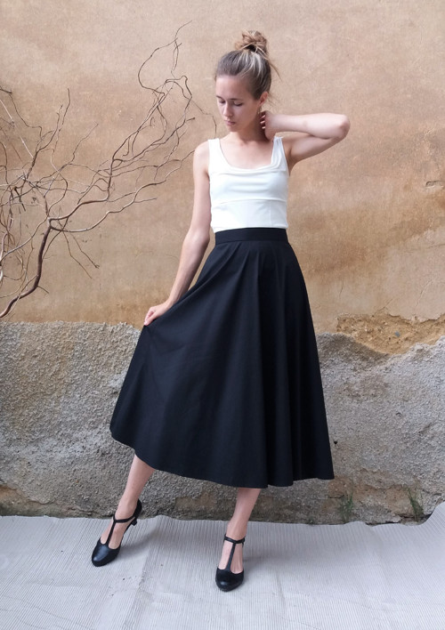 Elegantní Černá Půlkolová - Sleva!! — foto 3