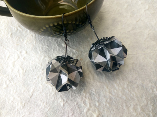 Origami geometrické - odstíny šedi — foto 2