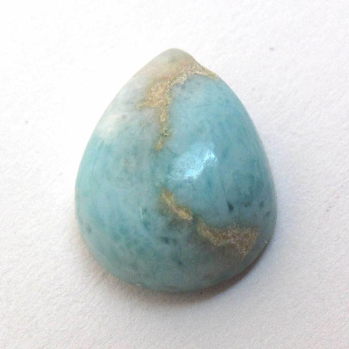 Kabošon larimar kapka 15,2mm — foto 3