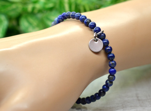 Jemný náramek - LAPIS LAZULI 0.4*ocel — foto 2