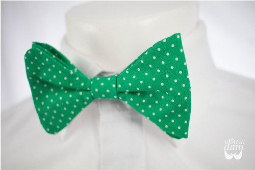 Pánský motýlek "Double Grüner Polkadotter" — foto 2