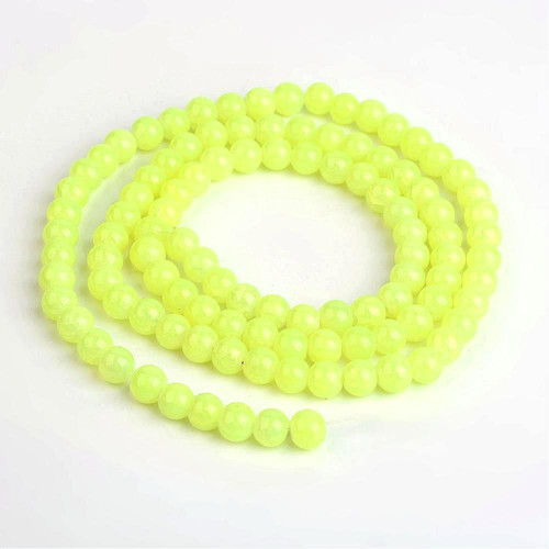 Imitace jadeit - práskané,neon zelené 8mm/20ks — foto 2