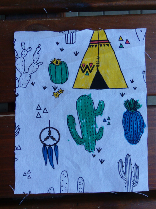 Omalovánky - teepee, prérie - limetka/tm. zelená — foto 4
