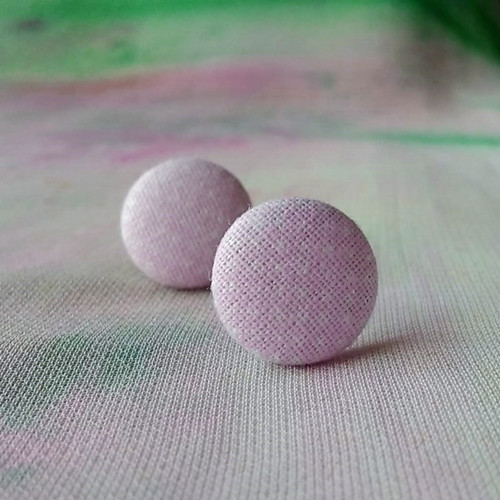 Náušnice buttonkové Růžové — foto 2