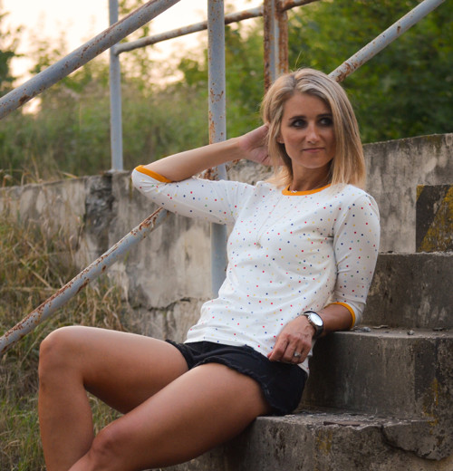 Tričko s puntíky smetanová — foto 5