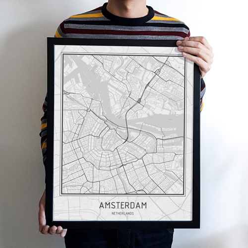 Plakát - mapa Amsterdam — foto 2