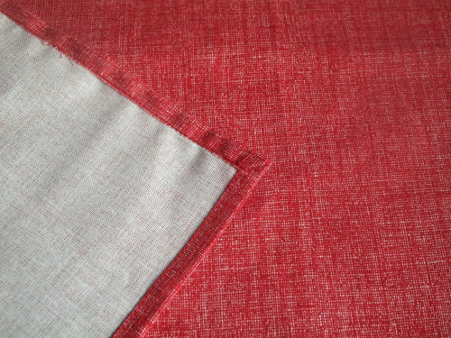Ubrus červený s režným efektem — foto 2