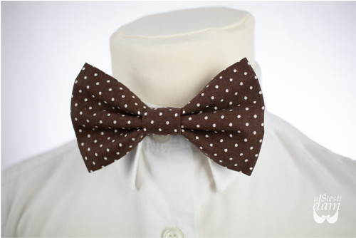 Dětský motýlek Brown polka dot — foto 2