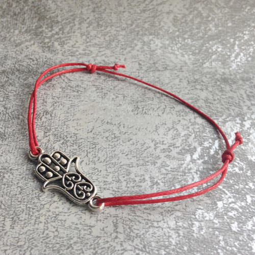 Hamsa - červený náramek — foto 2
