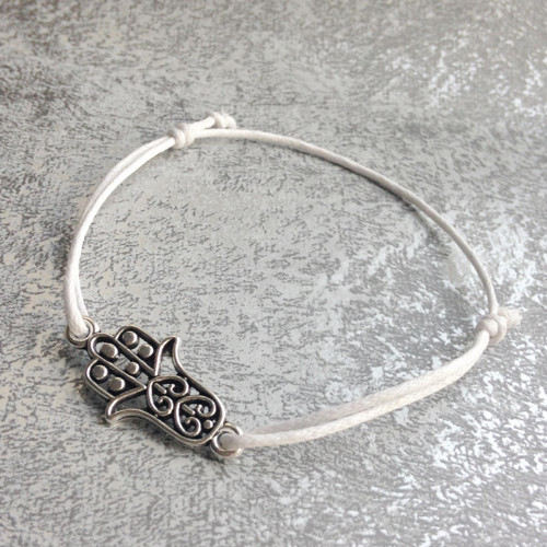 Hamsa - bílý náramek — foto 2