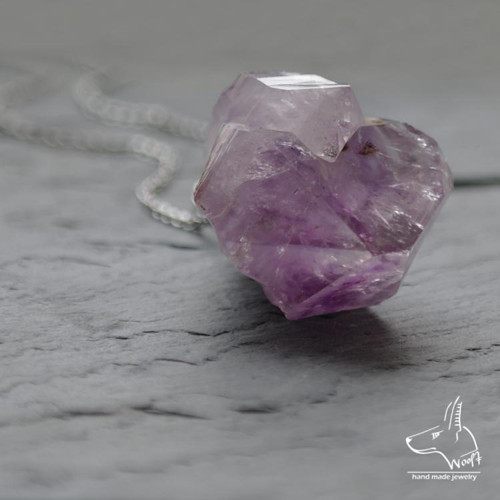 Ametystový náhrdelník - rough crystal — foto 4