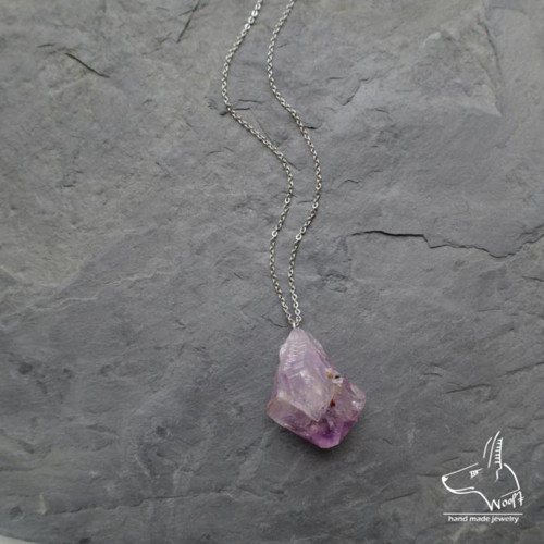 Ametystový náhrdelník - rough crystal — foto 5