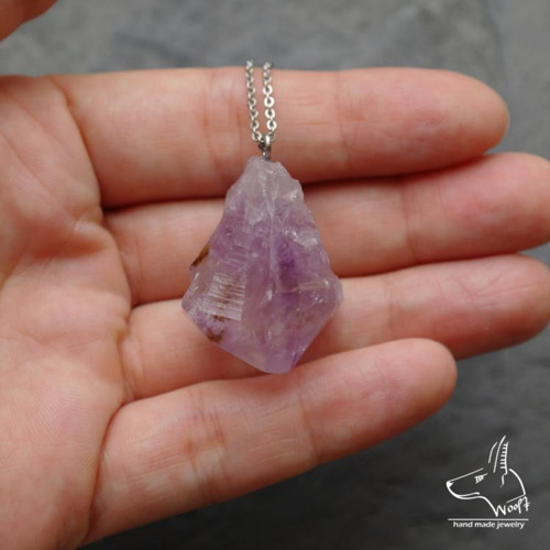 Ametystový náhrdelník - rough crystal — foto 6