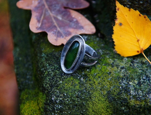Nerezový prsten... " Green ice " — foto 3