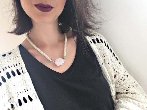 Náhrdelník Silver Thin Rope Fleck Opal — foto 5