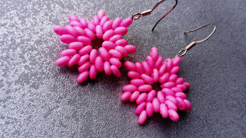 Náušnice UV Pink Star — foto 4