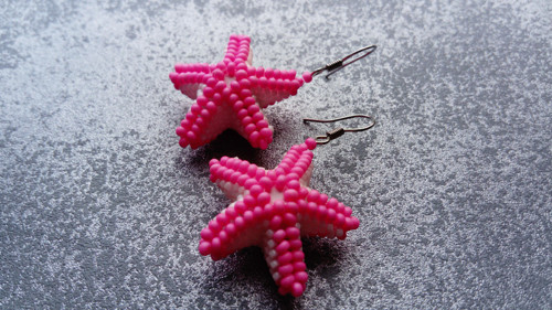 Náušnice UV Pink Starfish — foto 2